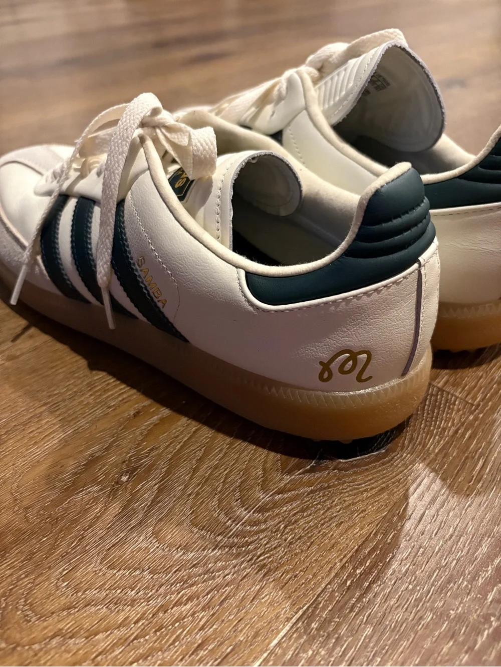 Adidas x Malbon Samba Golf Shoes White Green Gum Men’s 9.5 Worn Once